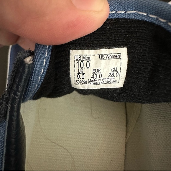 Vans Old Skool Navy Blue White Skate Men’s 10 Lace Up School Shoes Worn Once - Picture 9 of 10